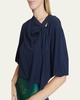 Asymmetric Drape Detail Blouse