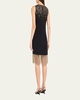 Brett Beaded Fringe-Hem Dress