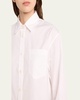 Cropped Button Down Sateen Shirt