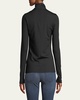 Silk-Cotton Jersey Turtleneck Top