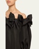 Bow Off-The-Shoulder Puff-Sleeve Top