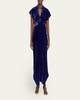 Stella Velvet Long Ruched Dress