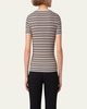 Virgin Wool Striped Rib Knit Top