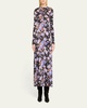 Naia Printed Jersey Long-Sleeve Maxi Dress