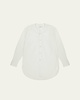 Men's Textured Tunic Button-Down Shirt