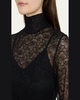 Zurie Lace Turtleneck Long-Sleeve Combo Bodysuit