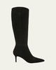 Suede Stiletto Knee Boots