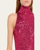 Sequined High-Neck Mermaid Gown