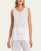 Clara Floral-Embroidered Cotton Tank Top