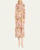 Alison Floral Crepe De Chine Long-Sleeve Maxi Dress