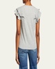 Bea Short-Sleeve Crewneck Ruffle Tee