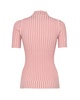 Fendi High-Neck Short Sleeved Striped Jumper