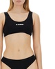 Jil Sander+ Logo-Printed Scoop Neck Bikini Top