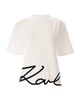 T-shirt Con Orlo Firmato Karl - Bianco / XS