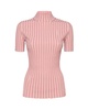 Fendi High-Neck Short Sleeved Striped Jumper