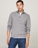 Classic Cotton Cable Mens Half Zip Mock Sweatshirt