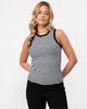 Stripe Rib Womens Slim Tank Top