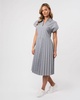 Ithaka Pleat Womens Midi Polo Dress