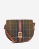 Katrine Womens Tartan Leather Saddle Bag