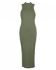 Amati Womens Long Funnel-Neck Dress