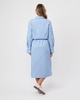 Blouson Long Sleeve Womens Midi Shirt Dress