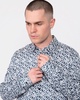 Capua Mens Long Sleeve Small Floral Shirt