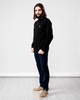 Mens Zippered Stand-Up Collar Cotton Sweatshirt