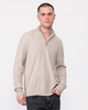 Kurnle Mens Long Sleeve T Knit Funnel Neck Jumper