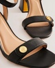 Milliiy Womens Block Heel Sandals with Coin Detail