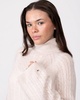 Cable Knit Womens Roll-Neck Jumper