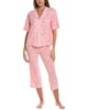 Donna Karan 2pc Sleep Top & Crop Pant Sleep Set