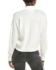 wool & cashmere-blend lurex bow mock neck jumper