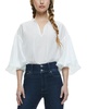 alice + olivia Julius Vluminus Blouson Sleeve Silk-Blend Blouse