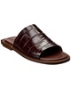 Ferragamo Damien Croc-Embossed Leather Sandal