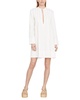 Vince Trapeze-Pleated Linen-Blend Dress