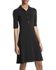 Vince Elbow Sleeve Polo Shirtdress