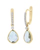 I. REISS 14K 0.14 ct. tw. Diamond & Blue Topaz Earrings