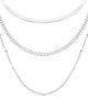 ADORNIA Stainless Steel Layered Chain Necklace