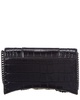 Balenciaga Hourglass Croc-Embossed Leather Wallet On Chain