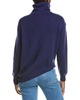 wool & cashmere-blend asymmetrical mock neck jumper