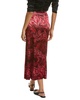 GANNI Satin Silk-Blend Midi Skirt