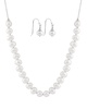 Splendid Pearls Silver 8-9mm Freshwater Pearl Necklace & Earrings Set