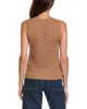 Minnie Rose Pointelle Crop Cashmere-Blend Tank