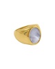 ADORNIA 14K Plated Pearl Ring