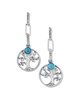 Samuel B. Silver 1.12 ct. tw. Sleeping Beauty Turquoise Drop Earrings