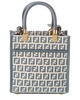 FENDI Sunshine Mini FF Jacquard & Leather Tote