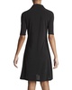 Vince Elbow Sleeve Polo Shirtdress