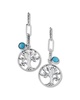 Samuel B. Silver 1.12 ct. tw. Sleeping Beauty Turquoise Drop Earrings