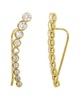 ADORNIA 14K Over Silver Crystal Ear Climber