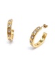 ADORNIA 14K Plated Starburst Hoops